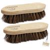 Newman and Cole Spazzola di legno per lavaggio a mano resistente Scrubber in legno con setole rigide naturali Bassine (2)