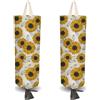 CRASPIRE 2 pz Porta Sacchetti di Plastica in Tessuto A Forma di Girasole con 4 Ganci Adesivi Organizzatore per Generi Alimentari Riutilizzabile Lavabile Montaggio A Parete Dispenser per Sacchetti