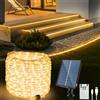 StarryEver Tubo solare a LED per esterni, 20 m, 800 LED, luce bianca calda, per esterni, con funzione di ricarica USB e telecomando, per feste, trampolino, giardino, balcone