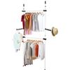 Cocoarm Appendiabiti Telescopico a Soffitto, Organizzatore per Guardaroba Fai-da-te, 281-329 cm