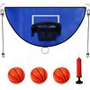 TOYMIS Canestro da Basket per Trampolino, Bordo Staccabile per Schiacciate Attacco per Basket su Trampolino con Palloni da Basket Accessorio per Trampolino per Bambini Adulti Uso Interno ed Esterno
