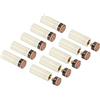 PATIKIL 11mm Dia Avvitare Piscina Stecca Punte, 10 Coppie Snooker Biliardo Stecca Stecche Punte Sostituzione con Biliardo Cue Berrule, Marrone Beige