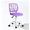 FurnitureR Compact Gaming Chair, Hollow PP Backrest, Adjustable Height, Ergonomic Swivel Sponge Seat, 5-Wheel Iron Base, for Teens & Kids Drawing, Gaming, Classroom, Purple, 38,5 x 40 x 87 cm