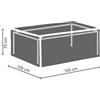 Perel Copertura protettiva per tavolo da giardino 165 x 105 x 75 cm, resistente all'acqua e ai raggi UV, copertura rettangolare robusta contro pioggia e sporco, traspirante, adatta a tavoli fino a 160