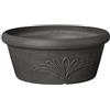 Arcadia Garden Products Arcadia PSW Pot TA30DC Collection Shallow Bulb Pan Planter Dish Low Bowl for Succulents, Bonsai, Fairy Gardens, Herbs, 12-inch, Dark Charcoal