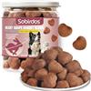 Sobirdos Sangue di coniglio liofilizzato a forma di cuore, cibo liofilizzato ad alto contenuto proteico per cani e gatti, con ferro supplementare, snack con ingredienti freschi, 2,1 oz.