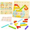 DAOUZL Montessori, puzzle in legno, montessori, giocattolo educativo in legno, giocattolo educativo, peg board per bambini, regalo per bambini, giocattolo per bambini, 3 4 5 anni