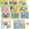 Megaser Pack 10 Puzzle Legno Bambini di Animali, Giochi Educativi Bambino e Bambina, Regalo Compleanno per Bambini 3-8 anni, Set 10 Puzzles di Legno