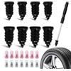 KQDRAVINE Set di riparazione pneumatici auto, 70 pezzi, riparazione pneumatici con chiodi in 2 dimensioni (35S+35L) con cacciavite, kit di riparazione pneumatici tubeless per auto, moto, SUV, camion, camper