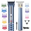 BarberBoss Regolabarba e capelli da uomo, Turbo Speed Groomer con display a LED, lama regolabile, 8 pettini guida e kit tagliacapelli ricaricabile USB e senza fili