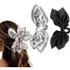 XFSRG 2 Pezzi Mollette Capelli Donna Elegante Fermaglio Forma di Fiocco Accessorio Capelli Grande Accessori per Adatti Diversi Tipi di Acconciature