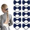 ELNX Set da 10 Elastici per Capelli con Fiocco Blu | Accessori Capelli per Bambini Ragazze Donna Scuola Quotidiano Spettacoli (Blu Notte)