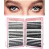 DAFNE 640 Pezzi Ciglia Finte Extension Ciglia 20-30-40-50-60-80-100D Curl Ciglia-Finte Ciuffetti per Estendere le a Casa Eyelashes Naturali per Ragazze e Donne Principianti (30-40-50-60-80-100D)