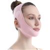 XFSRG Cintura Per Il Viso Dimagrimento Fascia Doppio Mento Donna Maschera Doppio Mento Donna Maschera Viso Rassodante A Forma Di V Rimuovi Doppio Mento Lifting Visage(Rosa)