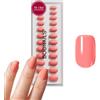 DOONAILS Soft Gel Press On Nails, set da 30 pezzi, Peach Please Short Square Form Pink Orange Unghie da incollare, copertura completa in qualità da salone, finte unghie in gel morbido, pantaloncini
