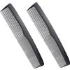 LABUYI Pettine per capelli, 2 pezzi, per capelli da uomo, multifunzionale, antistatico, pettine dentale largo + denti fini, 18,7 cm
