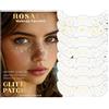 Tressora 8 pezzi di tatuaggi dorati con lentiggini estivi, impermeabili e scintillanti per il viso, per donne, graziose stelle glitter, accessori per il trucco