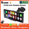 srnubi Schermo per riproduzione auto da 10,26 pollici, CarPlay wireless e Android Auto Dash Cam Fotocamera posteriore Multimedia Stereo, Radio FM AUX, Touchscreen per auto