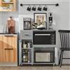 SoBuy FSB78-HG Credenza su Rullo Carrello da cucina Armadio per microonde Armadio da cucina Carrello cassettiera da cucina Carrello da cucina