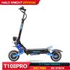 Halo Knight Monopattino Elettrico Pieghevole HALO KNIGHT T108Pro 6000W per Adulti, Doppio Motore, 95KM/H, Potente E-scooter 60V 38.4Ah