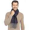 A2Z Uomo Sciarpa Reversibile Spazzolato Coperta con Nappa Caldo Scialle