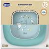 CHICCO (ARTSANA SpA) Chicco Set Piatti Bambino Azzurro 12m+, 2 pezzi ciotola e piatto cena