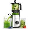 Kismile Spremiagrumi, spremiagrumi con vano di riempimento XL da 135 mm, alta resa di succo per frutta e verdura intera, facile da pulire, design sottile con manopola