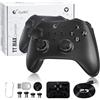 GuliKit TT Controller Wireless per PC, Android, iOS, Switch 1/2, Joystick TMR, con Batteria a Lunga Durata da 950 mAh, Funzione di Riattivazione (Nero, TT-MAX)