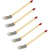 DiVo 5 x pennelli per termosifone, larghezza 50 mm (lunghezza 50 cm, pennello angolare con setole cinesi, pennello per vernice, pennello angolare, manico in legno).