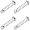 sourcing map Sourcingmap - Spille a foro, con testa piatta in acciaio inox 304, 4 pezzi
