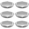 CHSEROK Griglia di ventilazione rotonda, 6 pezzi in acciaio inox, prese d'aria nere in acciaio inox, diametro inferiore 53 mm, per armadietti, scarpiere, mobili da cucina