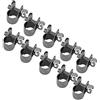 DEWIN Fascetta Stringitubo, Fascette Stringitubo Inox Fascette Metalliche Stringitubo Fascetta Stringitubo con Fissaggio Dimensioni Opzionali 10 Pezzi (6-8mm)