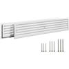 TURvent Griglia di Ventilazione Bianca per Porta 450 x 92 mm Doppio Lato - Griglia di Aerazione in Plastica per Passaggio Aria tra Stanze - per Bagno Cucina Garage