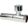 tecuro Tubo di prolunga 125 mm con aeratore per sifone antiodore, cromato