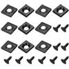 sourcing map 10Pcs 2020 Standard EU T-Slot 7mm Diametro Del Foro Alluminio Estrusione Tappo Terminale 20x20mm Nero per Serbatoio di Pesci, Rack di stoccaggio con Push-in Fastener