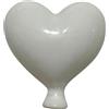 Gentile Ceramiche Palloncino Cuore Bianco in Ceramica da appendere (6cm)