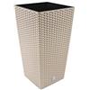 Prosperplast Vaso di fiori Rato da 7,2 litri con inserto 17 x 17 x 32,4 cm colore mocca