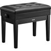 VEVOR Panca per Pianoforte 560 x 340 x 490 mm Sedia per Tastiera con Altezza Regolabile, Cuscino Imbottito, Scomparto Portaoggetti per Libri di Musica, Sgabello per Pianoforte in Legno, per Toeletta