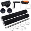VEVOR Kit condotto tubo riscaldatore diesel 7,6 cm, tubo di scarico in acciaio inox da 2,5 cm, 2 prese d'aria, connettore uscita aria con raccordo a T per riscaldatori ausiliari diesel 2kW/5kW/8kW