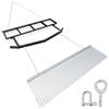 VEVOR Erpice a Catena di Trascinamento 45 x 183 cm Trainato con Rastrello Livellatore, Erpice da Prato 49,5 x 184 cm per Prato Vialetto Terreno, Compatibile con ATV UTV Trattori, Acciaio Zincato