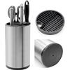 PWGHWG Porta Coltelli Cucina Acciaio Inox, Ceppo Coltelli da Cucina Vuoto, Universal Portacoltelli da Cucina, Ceppo per Coltelli Vuoto, Ceppo Portacoltelli con Fessura a Forbice e Foro di Drenaggio