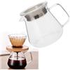 Tissting Brocca Caffè Vetro 300ml Manico Antiscottatura Fondo Antiscivolo