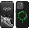 kwmobile Custodia Magnetica Compatibile con Apple iPhone 15 Pro - Compatibile con MagSafe - Cover Silicone TPU Magnete - nero