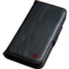 Porter Riley - Custodia in pelle per iPhone 11 (6,1 pollici). Custodia/portafoglio/a libro in vera pelle premium con supporto orizzontale, struttura robusta (nero/rosso)