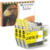 D&C LC421XL Cartucce d'inchiostro compatibili con Brother LC421 XL Multipack per Brother DCP-J1050DW MFC-J1010DW DCP-J1140DW cartucce (giallo, confezione da 3)
