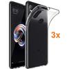 REY Pack 3X Cover in Gel TPU Trasparente per XIAOMI Mi 6X - XIAOMI Mi A2 - Mi6X - MiA2, Ultra Sottile 0,33 mm, Morbido Flessibile, Custodia Silicone