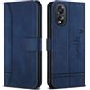 Bravoday Cover per Oppo A58 4G, Flip Custodia in Pelle PU con Slot per Schede, Portafoglio Custodia per Oppo A58 4G, Blu