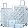 Sea choice Set di Valigie Rigide 5 pezzi ABS Borse da Viaggio Trolley con Lucchetto TSA Bagaglio a mano S+M+L con 4 Ruote a 360° con 1 Borsa da Viaggio e 1 Trousse da Toilette