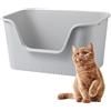 Vealind Grande Top Open Cat Litter Box con High Side Deep XL Lettiera Vassoio Soglia Bassa Pet Anti-Spillage con No Mess Litter Pan