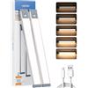 HIBOITEC 2500mAh Luci Armadio Led con Sensore, 350LM Dimmerabile Luce Led Sottopensile, USB Ricaricabile, Senza Fili Magnetica Adesiva Luci per Armadio Scale (Luce Calda, 32,5CM